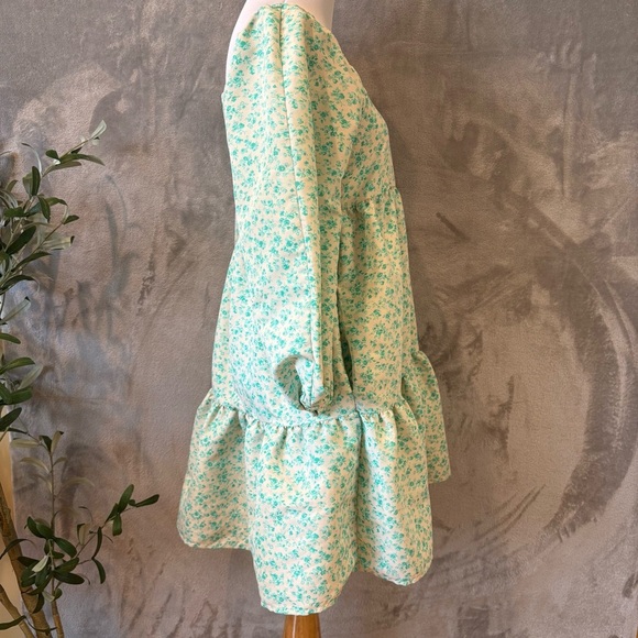 Levi’s Dolci Baby Doll Peasant Cottagecore Milkmaid Tiered Ruffle Dress Sz XS - Picture 7 of 15